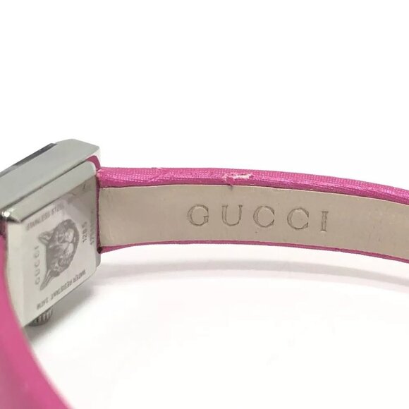 GUCCI Pink Shell Quartz Wristwatch Watch Wristwatch SS Silver/pink - Picture 8 of 12